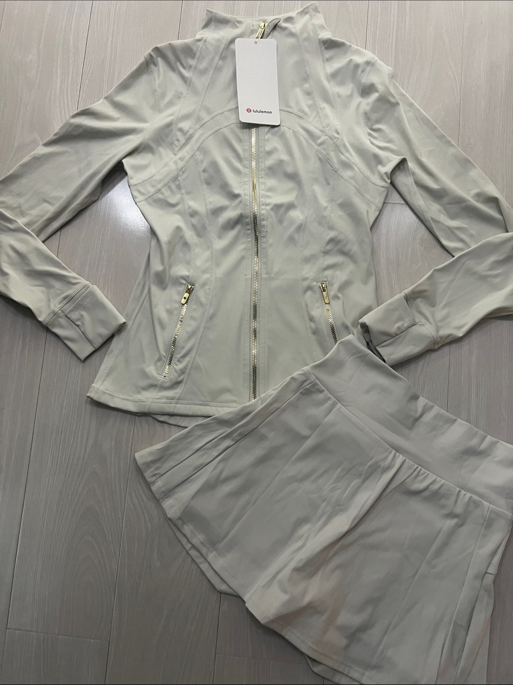 lululemon athletica Light Gray Performance Zip Jacket